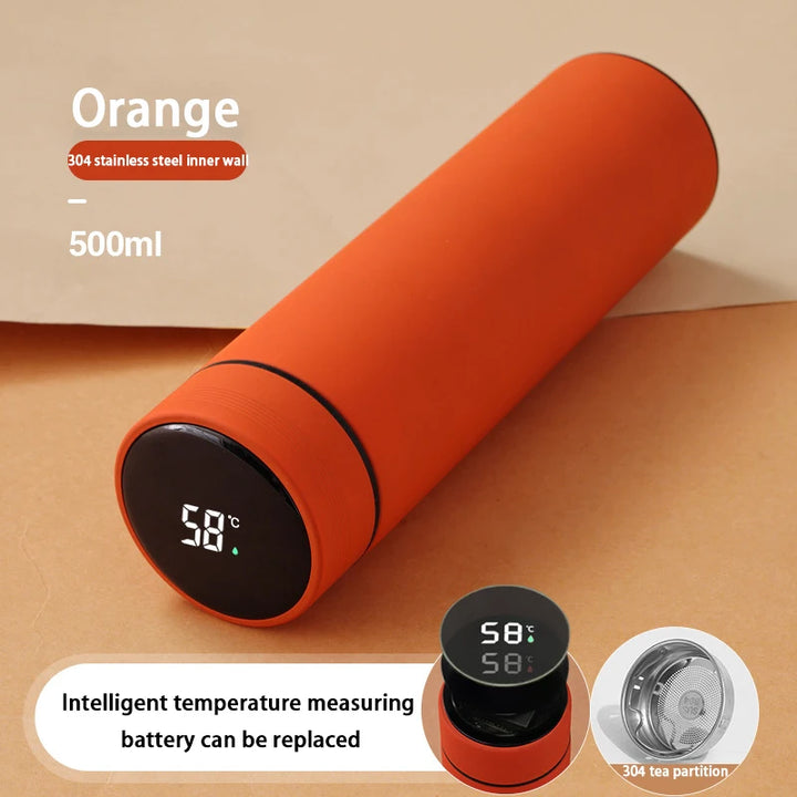 ThermoFlask Bouteille Isotherme Inox avec Écran LCD Température | 500ml Double Paroi