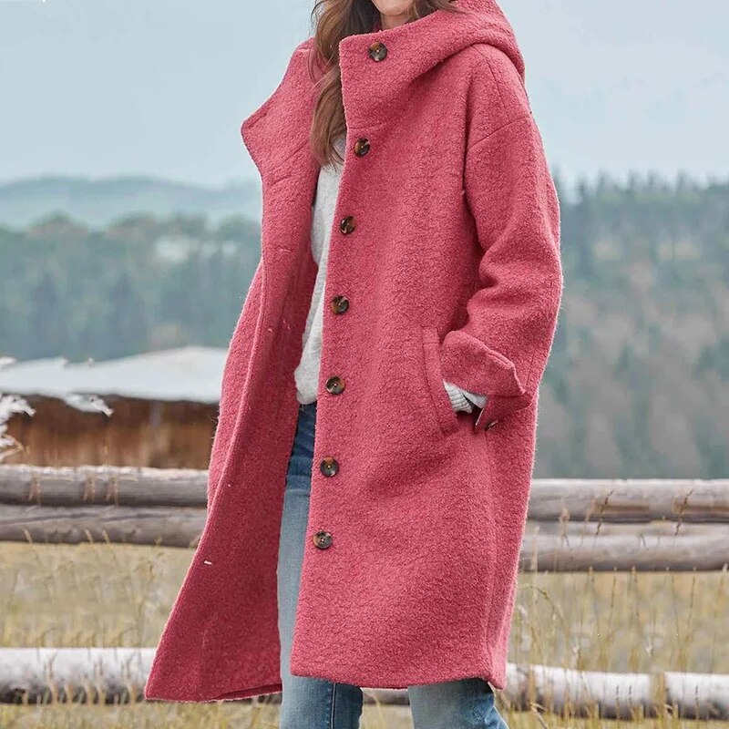 Abrigo largo Merle de moda para mujer | Cortavientos elegante y cómodo