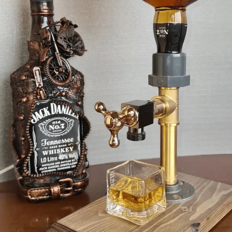 Distributeur de Boissons en Bois | Élégant & Pratique pour Cocktails et Spiritueux