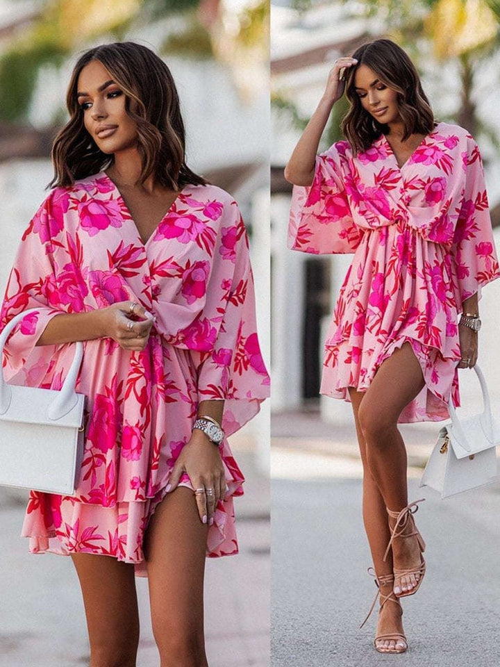 Vestido mini con escote en V para mujer de Noelia | Transpirable, cómodo y versátil para looks de verano