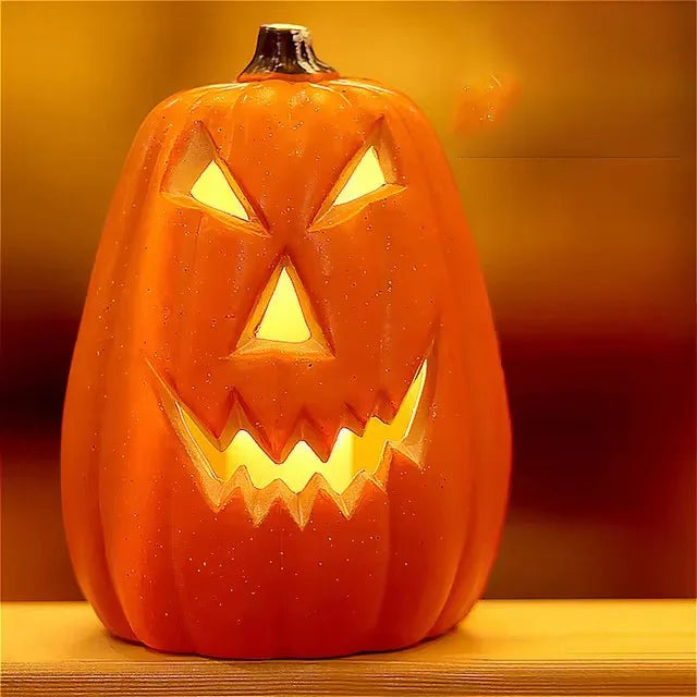 SpookyGlow Lampe Citrouille LED d’Halloween Empilée, Décoration Lumineuse Festive