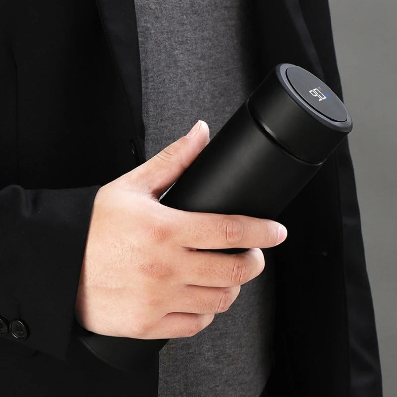 ThermoFlask Bouteille Isotherme Inox avec Écran LCD Température | 500ml Double Paroi