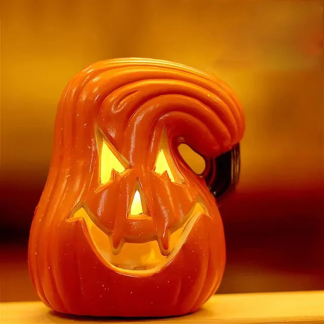 SpookyGlow Lampe Citrouille LED d’Halloween Empilée, Décoration Lumineuse Festive