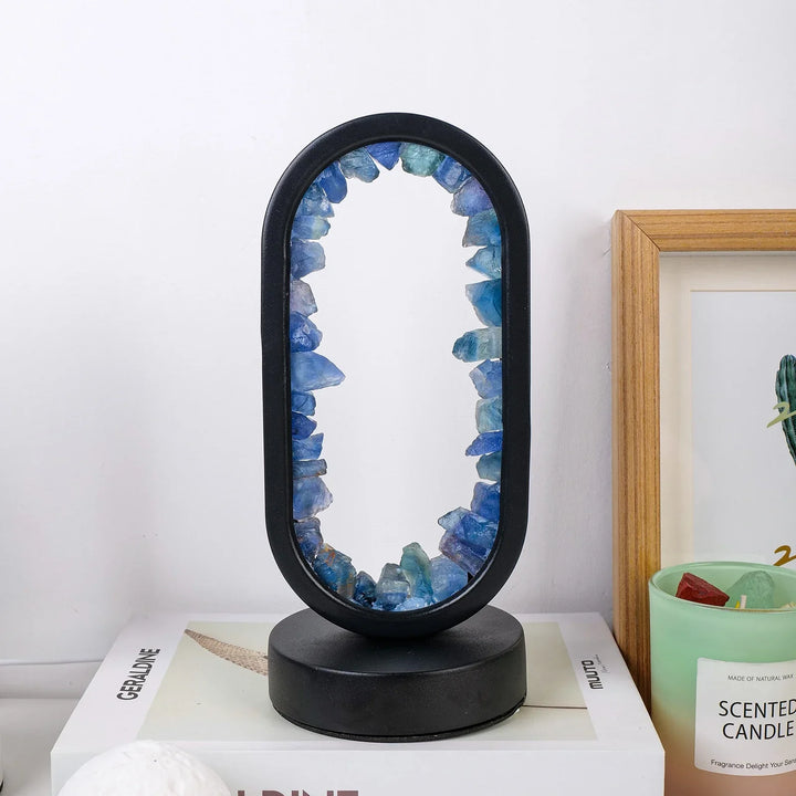 Lâmpada em Ametista Natural AuraStone | Luz Calmante em Cristal para Relaxamento & Decoração