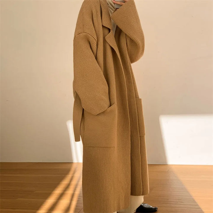 Charlotte | Cardigan lungo ed elegante – Stile raffinato e protezione dalle intemperie