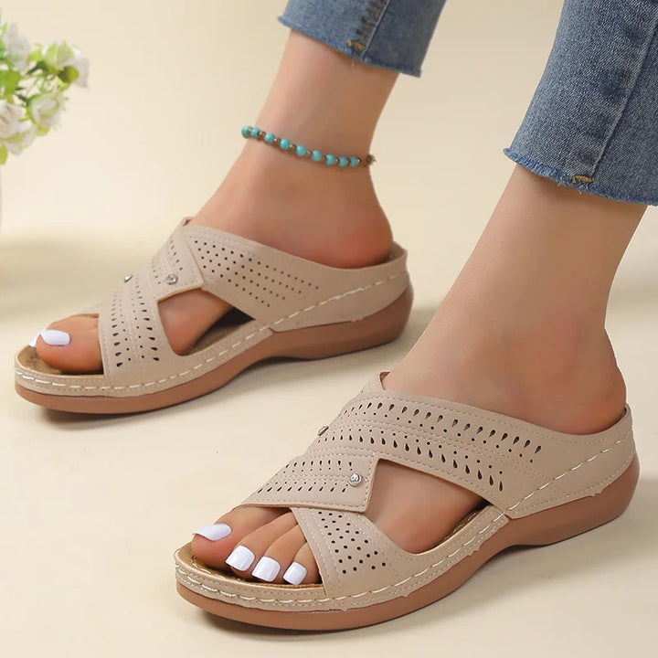 Vercomforta Sandales orthopédiques pour femmes | Chaussures d'été respirantes avec semelle confort