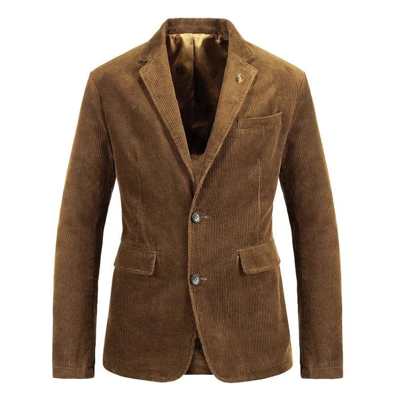 Blazer en velours côtelé | Classique et polyvalent | Design à deux boutons