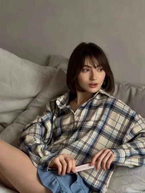 Camisa a cuadros extragrande | Algodón | Casual y cómoda