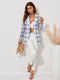 Aurora | Blazer de cuadros para mujer: elegancia estructurada y atemporal