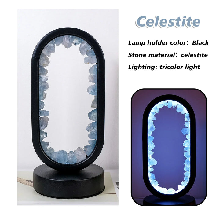 Lâmpada em Ametista Natural AuraStone | Luz Calmante em Cristal para Relaxamento & Decoração