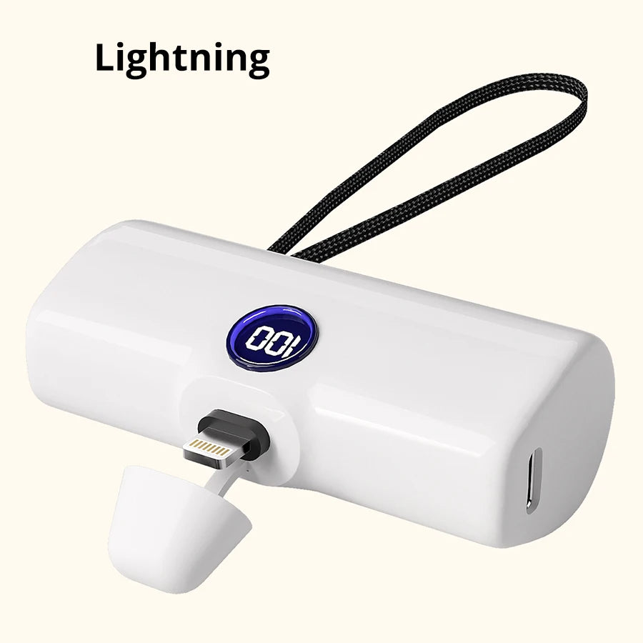 Liboer Batterie Externe 5000mAh | Charge Rapide USB-C ou Lightning | Design Compact & Léger