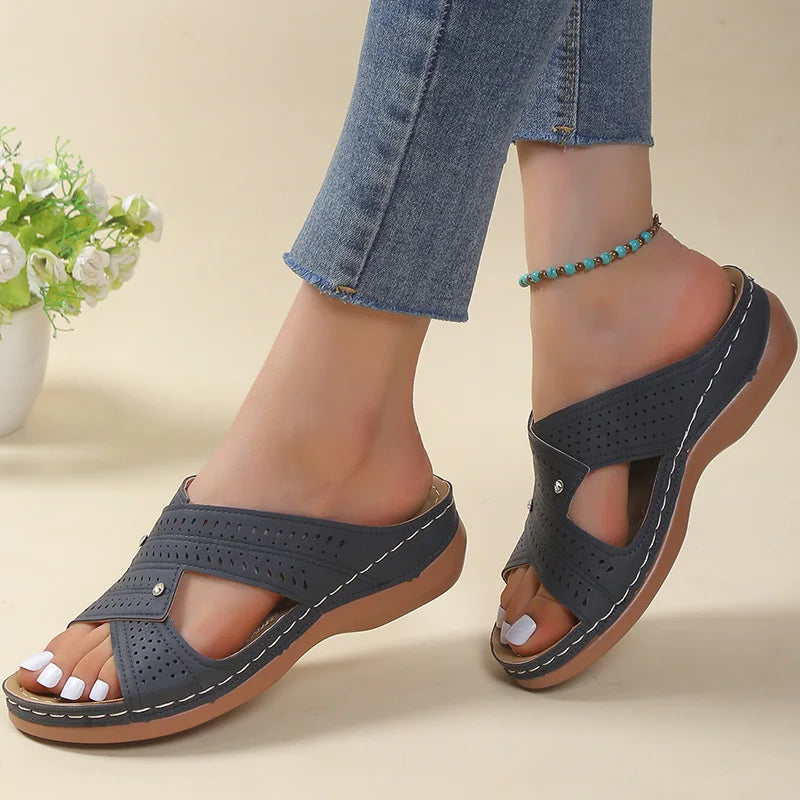 Vercomforta Sandales orthopédiques pour femmes | Chaussures d'été respirantes avec semelle confort