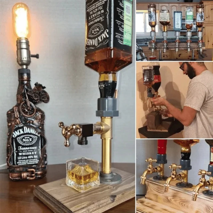 Distributeur de Boissons en Bois | Élégant & Pratique pour Cocktails et Spiritueux
