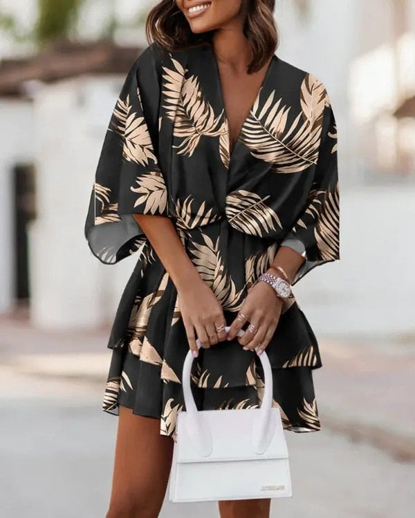 Vestido mini con escote en V para mujer de Noelia | Transpirable, cómodo y versátil para looks de verano