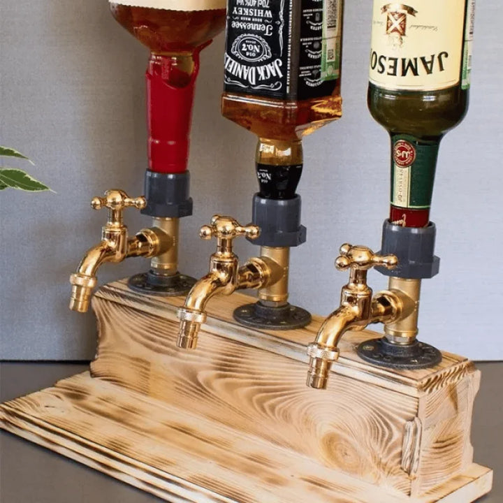 Distributeur de Boissons en Bois | Élégant & Pratique pour Cocktails et Spiritueux