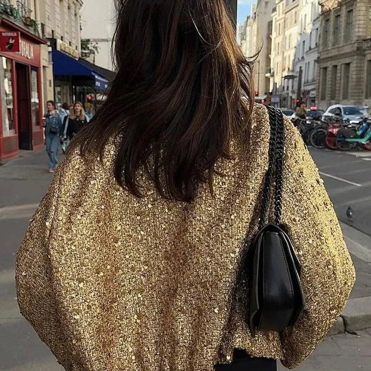 Veste à Paillettes | Design Glam avec Détails Brillants et Paillettes