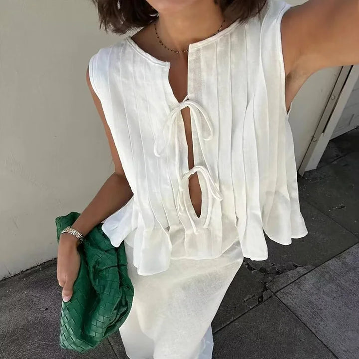 Maxi robe élégante | Lin | Aérien et élégant