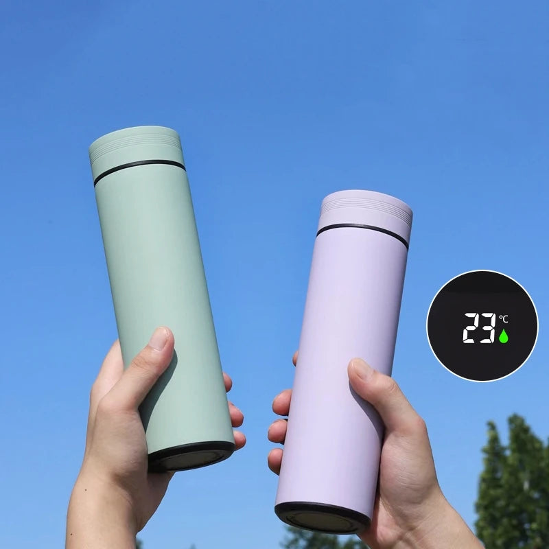 ThermoFlask Bouteille Isotherme Inox avec Écran LCD Température | 500ml Double Paroi