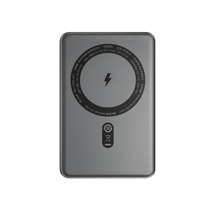 MOVESPEED S10 Batterie Externe Magnétique 10000mAh | Charge Rapide Sans Fil | Ultra-Fine et Portable
