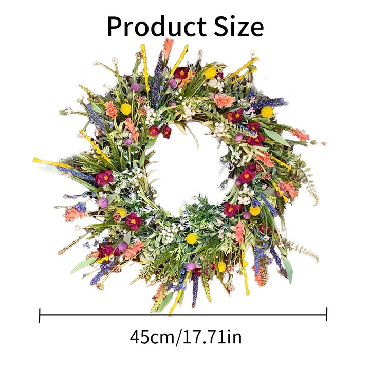 Noviroa Guirlanda Floral Feita à Mão | Decoração de Porta Interior & Exterior