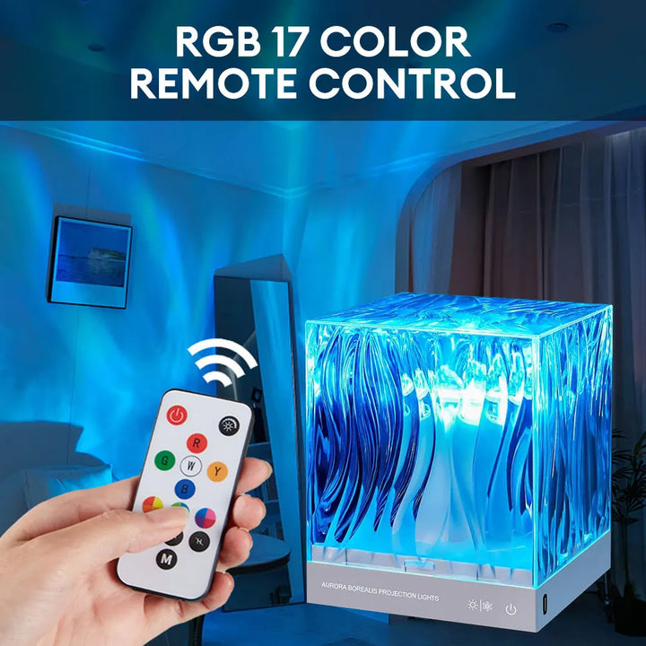 Projecteur Aurore Boréale LED avec Télécommande & Minuterie | Effets 360° Multicolores
