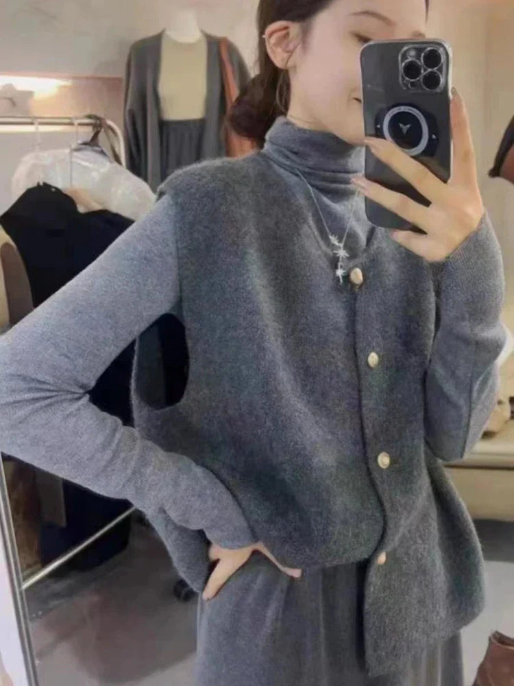 Adeline – Gilet raffiné avec boutons, idéal pour un style classique