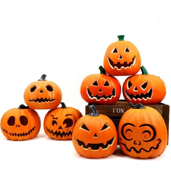 SpookyGlow Lampe Citrouille LED d’Halloween Empilée, Décoration Lumineuse Festive