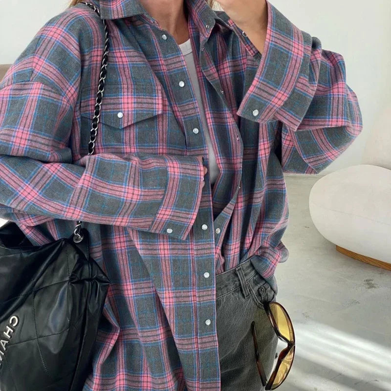 Camisa a cuadros extragrande | Algodón | Casual y cómoda