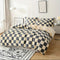 Beddingstar | Ensemble de housse de couette à carreaux moderne - 3 pièces Beddingstar literie