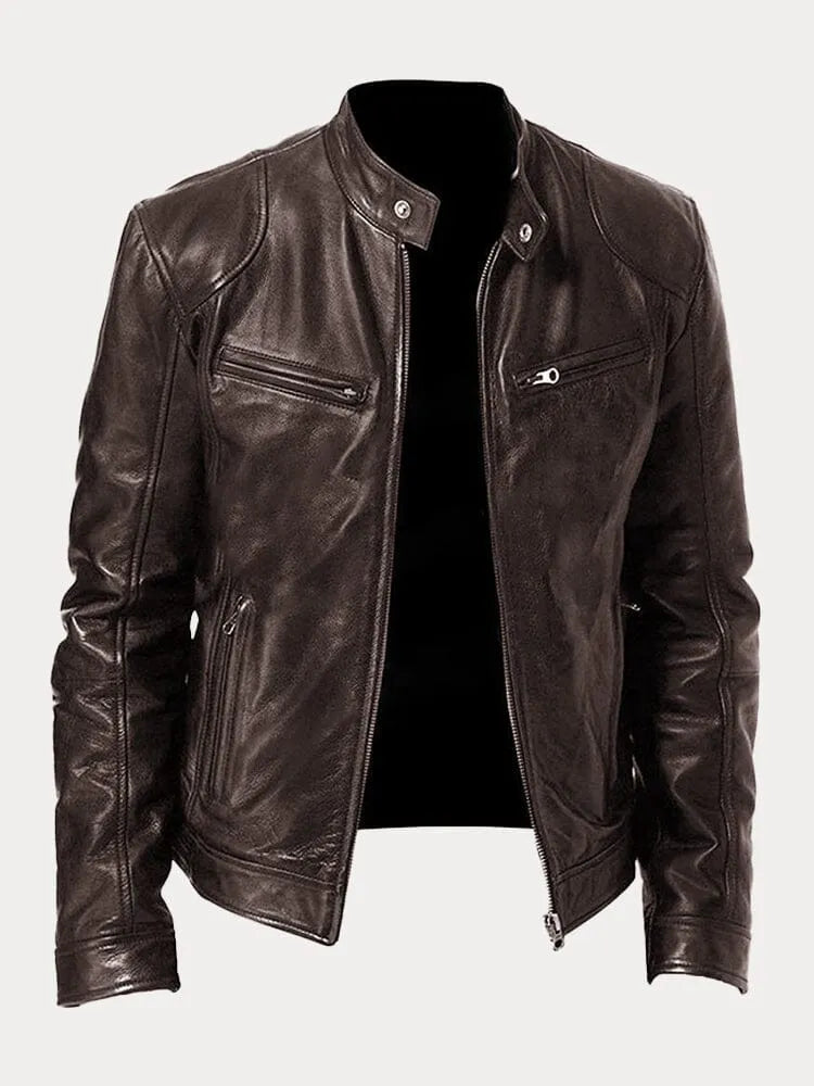 Mario | Veste en cuir décontractée