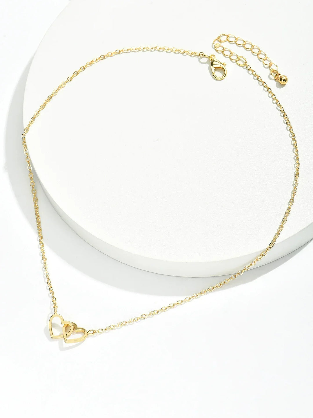 Nilda Collier avec pendentif double cœur | Bijoux romantiques pour femmes avec signification