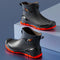 Bottes de travail imperméables en caoutchouc rouge pour hommes