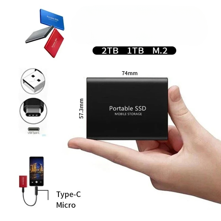SSD externo de alta velocidade | Armazenamento portátil rápido e fiável