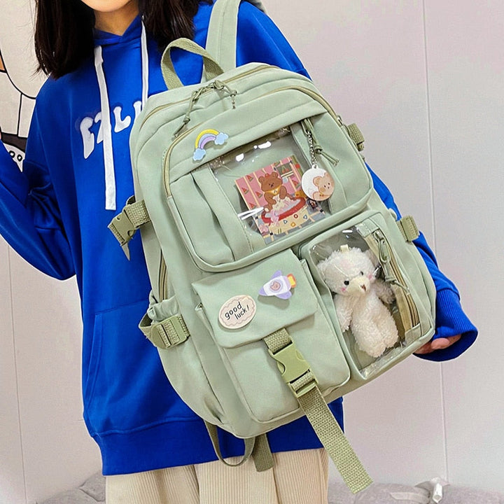 Milo Sac à dos transparent avec personnalisation | Design créatif & beaucoup d'espace de rangement quotidien & scolaire