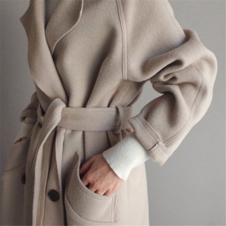 Ivalo Manteau en Laine Luxueux | Manteau de Printemps Élégant