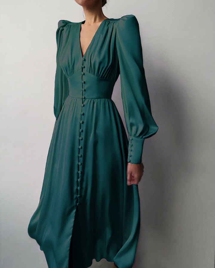 Abito midi in raso da donna Arya | Eleganza brillante e stile chic