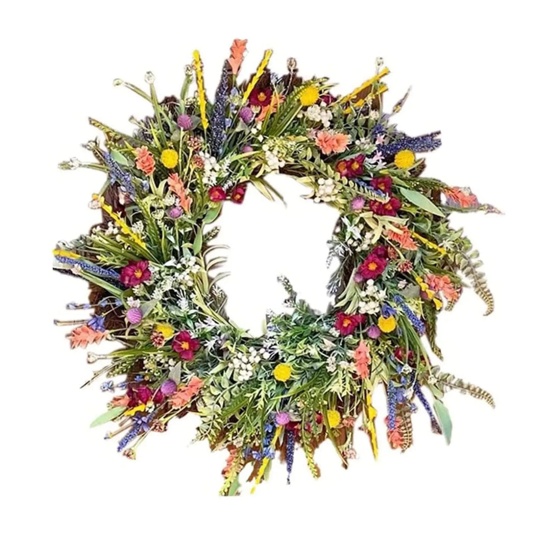 Noviroa Guirlanda Floral Feita à Mão | Decoração de Porta Interior & Exterior