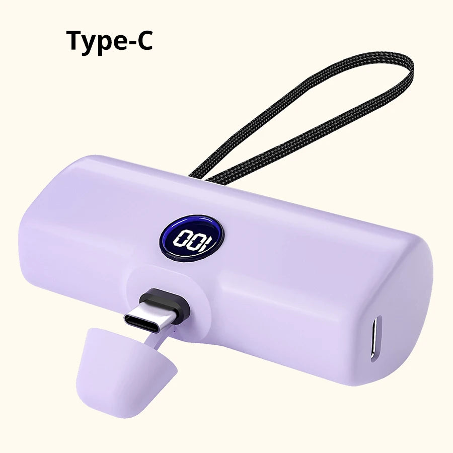 Liboer Batterie Externe 5000mAh | Charge Rapide USB-C ou Lightning | Design Compact & Léger