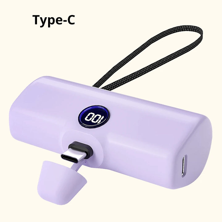 Liboer Batterie Externe 5000mAh | Charge Rapide USB-C ou Lightning | Design Compact & Léger