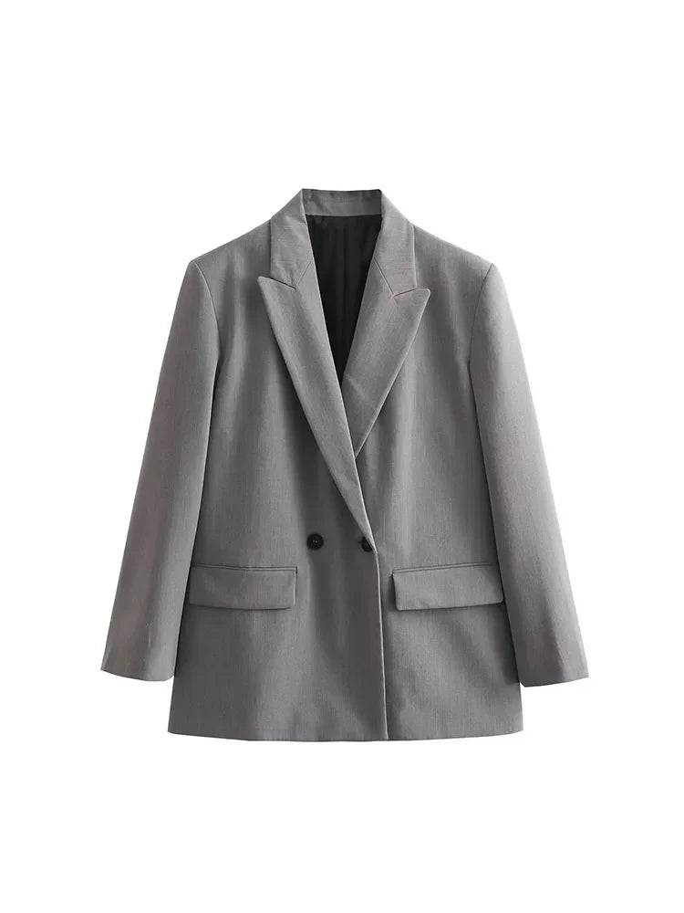 Blazer Mujer Doble Botonadura – Elegante, Cómodo y Versátil para Otoño 2025