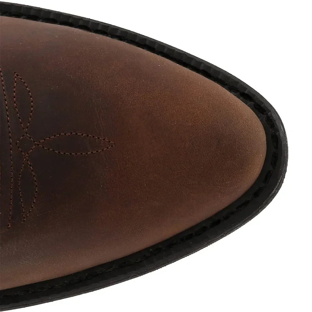 Botas Macho Cowboy para Homem | Couro Bordado Elegante & Estilo Intemporal