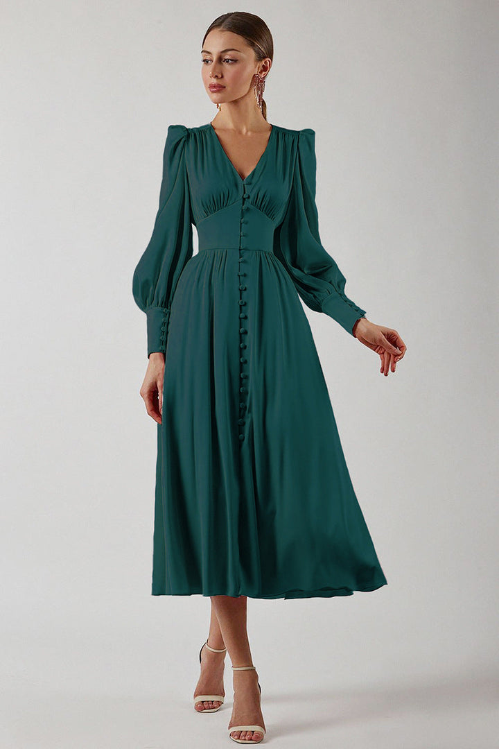 Abito midi in raso da donna Arya | Eleganza brillante e stile chic