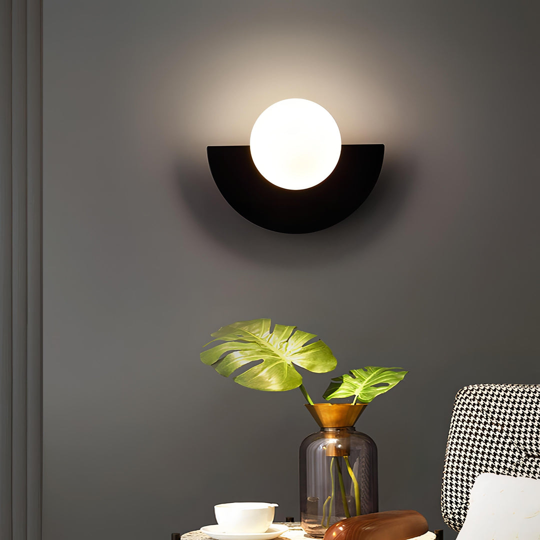 Applique murale LED demi-cercle | Design moderne | Éclairage doux pour intérieur
