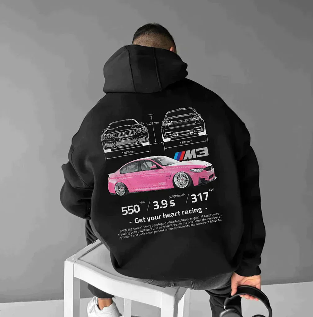 Sweat-shirt Jace Oversized Racing | Pour les fans de voitures aux détails uniques