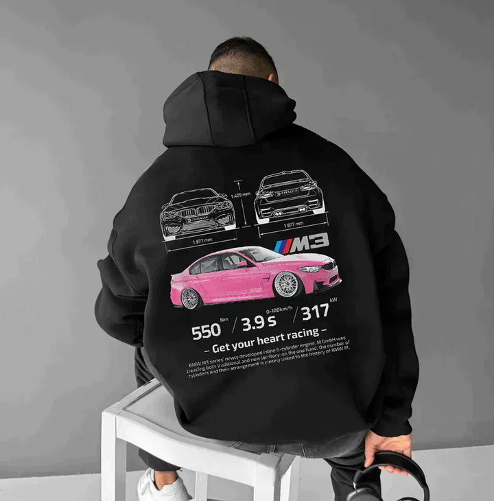 Sweat-shirt Jace Oversized Racing | Pour les fans de voitures aux détails uniques