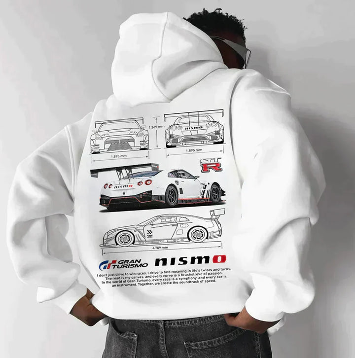 Sweat-shirt Jace Oversized Racing | Pour les fans de voitures aux détails uniques
