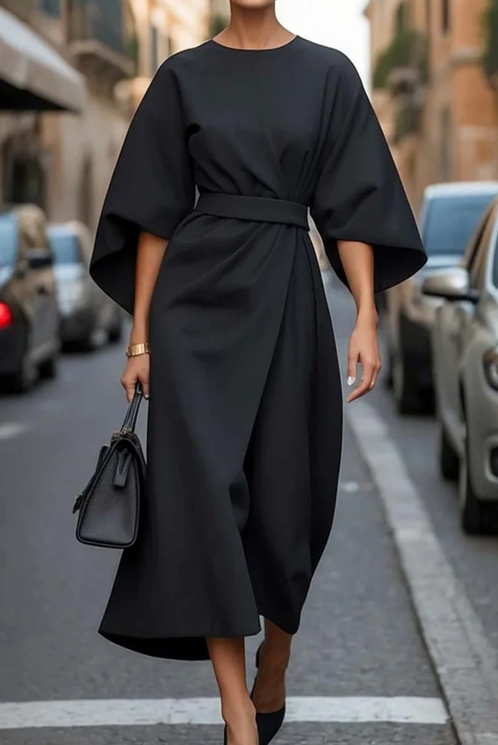 Abito con maniche a lanterna da donna Aurelia Grace | Elegante abito midi per occasioni speciali