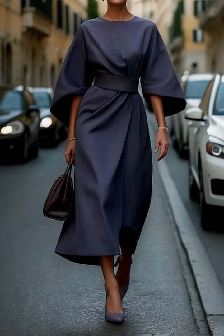Abito con maniche a lanterna da donna Aurelia Grace | Elegante abito midi per occasioni speciali