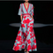 Mia - robe comprida com flores outonais