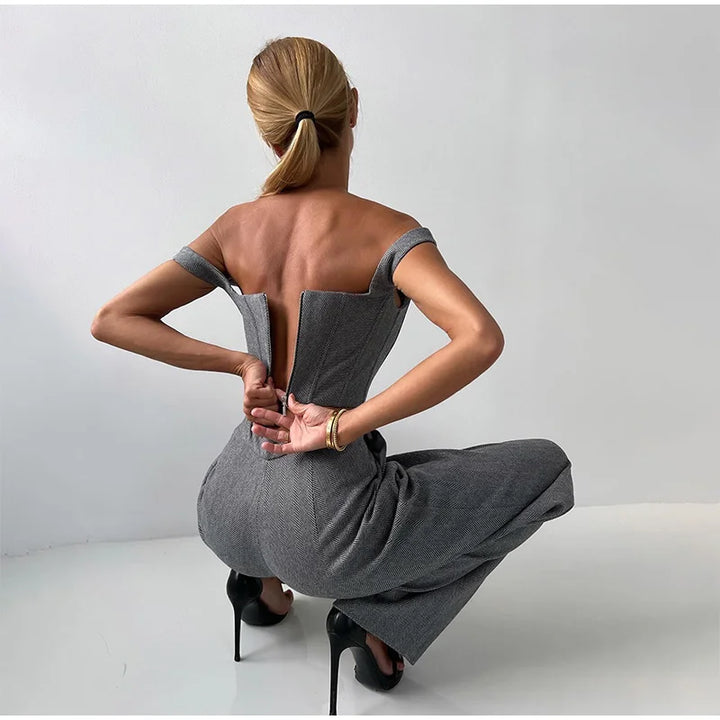 Tailleur-pantalon élégant | Top corset & blazer | Raffinement intemporel